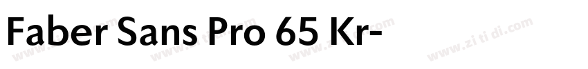 Faber Sans Pro 65 Kr字体转换